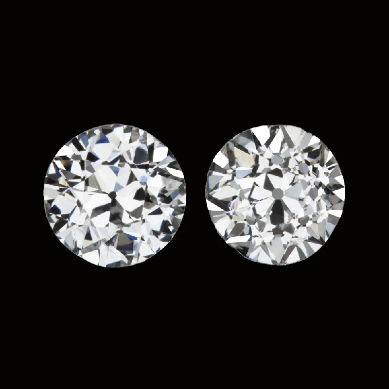 women’s colorful rings -1 CARAT GIA CERTIFIED I VS2 OLD EUROPEAN CUT DIAMOND STUD EARRINGS VINTAGE PAIR