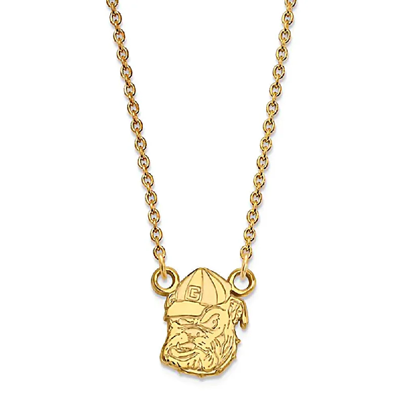 women’s gemstone pendant necklaces -University of Georgia Gold Plated Silver Bulldogs Necklace Officially Licensed