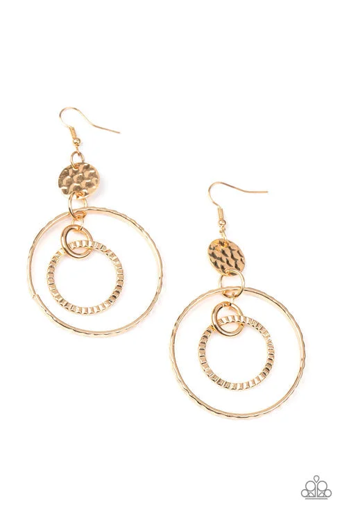 women’s ear cuffs -Mechanical Mecca Gold Earring