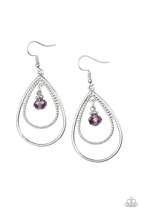 women’s sterling silver stud earrings -REIGN On My Parade Purple  Earring