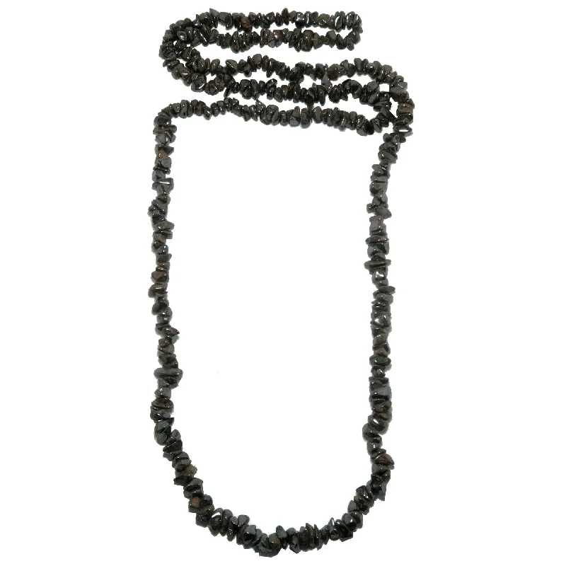 women’s simple chain necklaces -Hematite Necklace Protective Armor Crystals