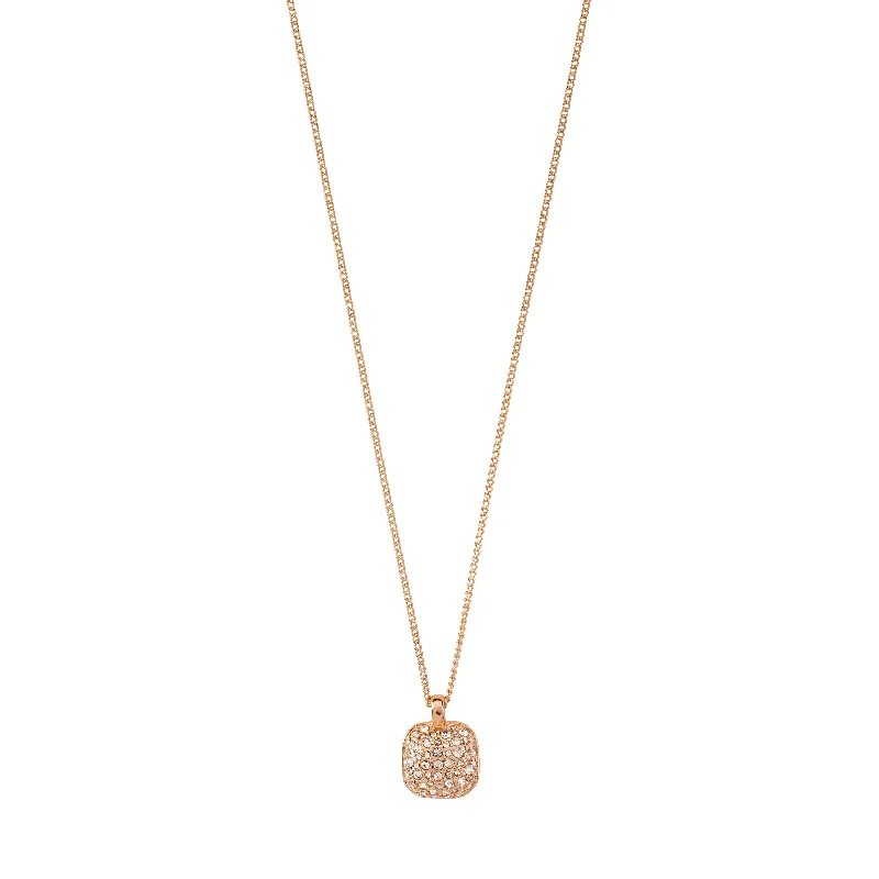 women’s ethnic necklaces -CINDY crystal pendant necklace rosegold-plated