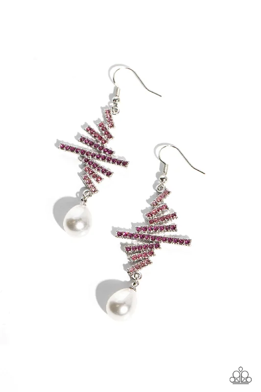 women’s statement earrings -Timeless Tapestry Pink Earring