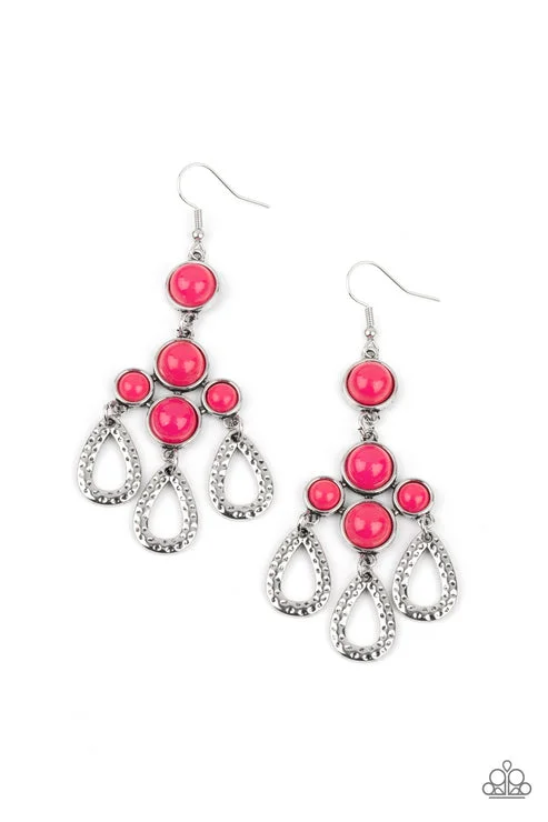 women’s clip-on earrings -Mediterranean Magic Pink Earring