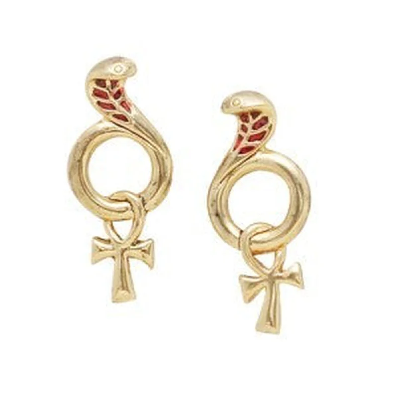 women’s ear jackets -Ankh Earrings