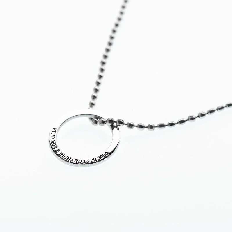 women’s simple chain necklaces -Personalized Ring Necklace