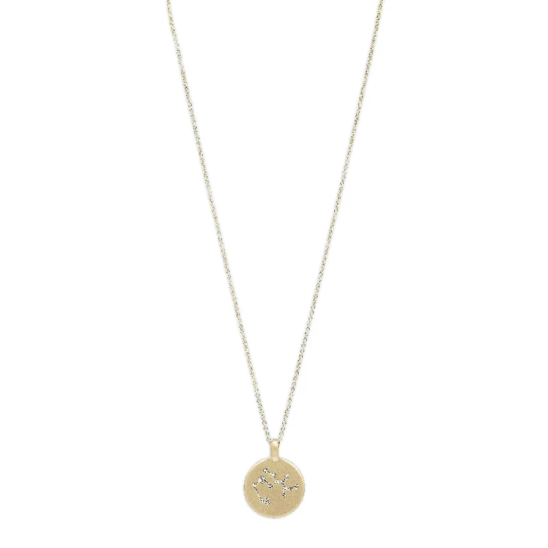 women’s luxury gold necklaces -SAGITTARIUS Zodiac Sign Coin Necklace, gold-plated