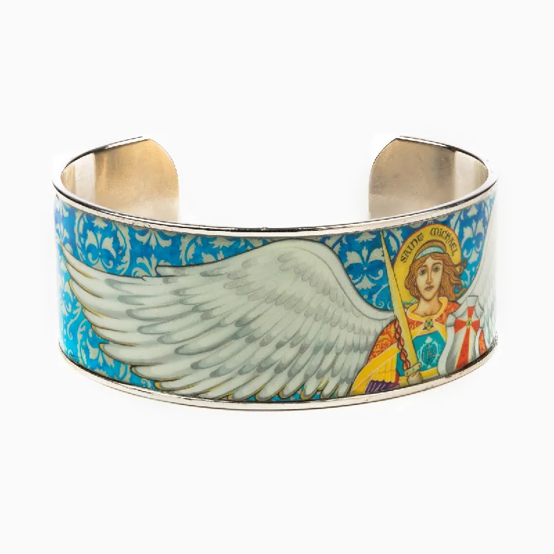 elegant bracelets for women -Archangel Michael Protection Cuff Bracelet