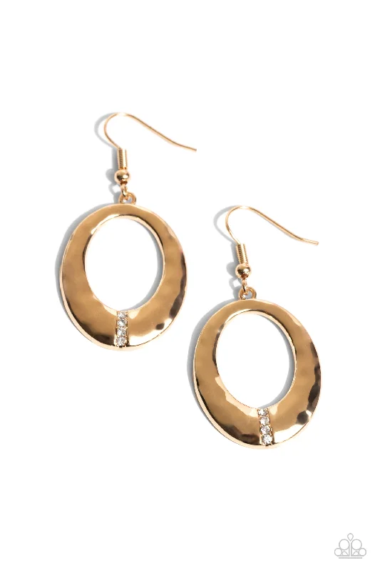 women’s geometric earrings -Center Stage Classic - Gold