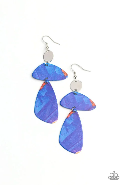 women’s crystal drop earrings -SWATCH Me Now Blue Earring