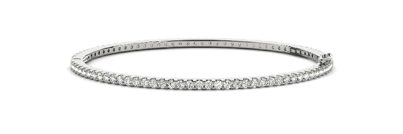 women’s friendship bangles -14kt White Gold Diamond Eternity Bangle (2 1/3 ctw)