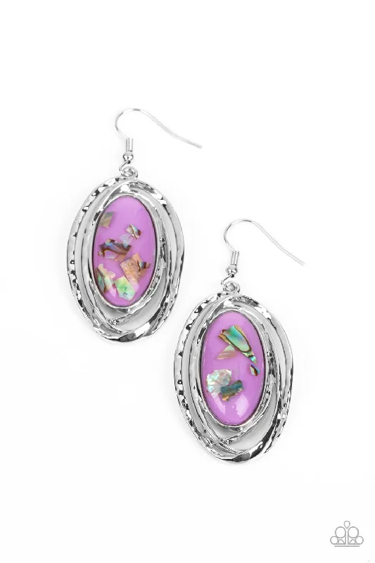 women’s casual earrings -Ocean Floor Oracle Purple Earring