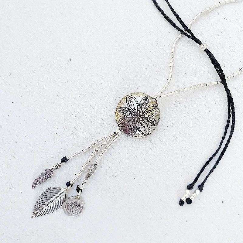 women’s flower necklaces -SUNSHINE DREAM CATCHER NECKLACE