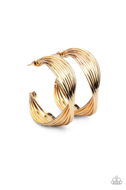 women’s statement earrings -Curves In All The Right Places Gold Hoop Earring