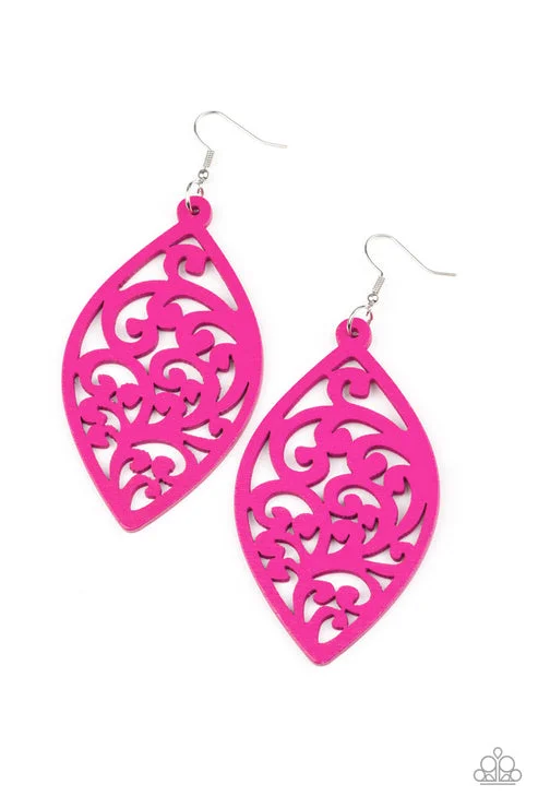 women’s handmade earrings -Coral Garden Pink Earring