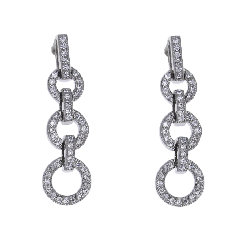 silver earrings for women -CZ Silver Earrings