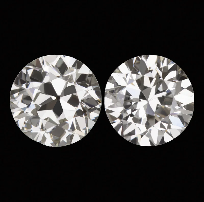 women’s simple rings -1.15ct OLD EUROPEAN CUT DIAMOND STUD EARRINGS I-J VS1-VS2 VINTAGE PAIR NATURAL