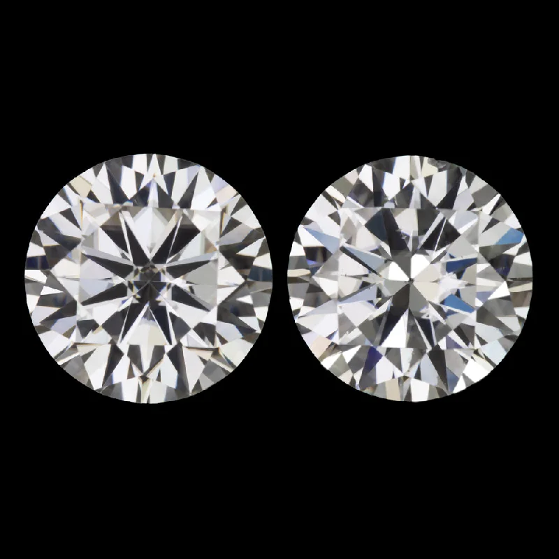 women’s unique rings -4.20ct MOISSANITE MATCHED PAIR STUD EARRINGS 8.5mm ROUND BRILLIANT CUT 4 CARAT