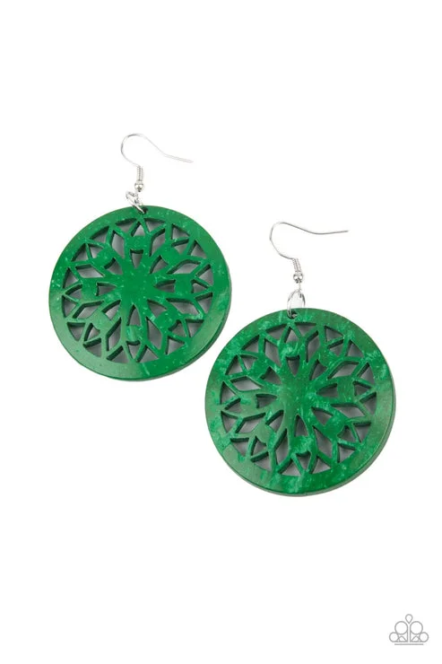 women’s ear cuffs -Ocean Canopy Green Earring