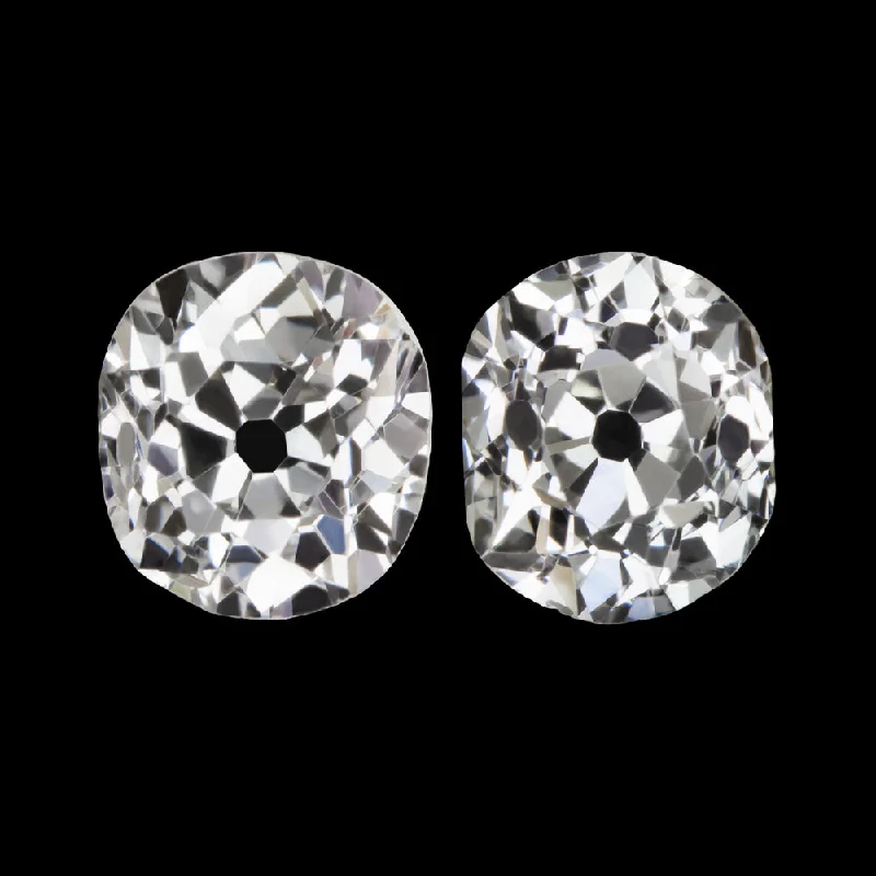 women’s rings with diamonds -0.68c OLD MINE CUT DIAMOND STUD EARRINGS G-H VS ANTIQUE PAIR LOOSE NATURAL 2/3ct