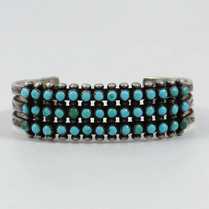 rose gold bangles for women -1940s Turquoise Row Bracelet