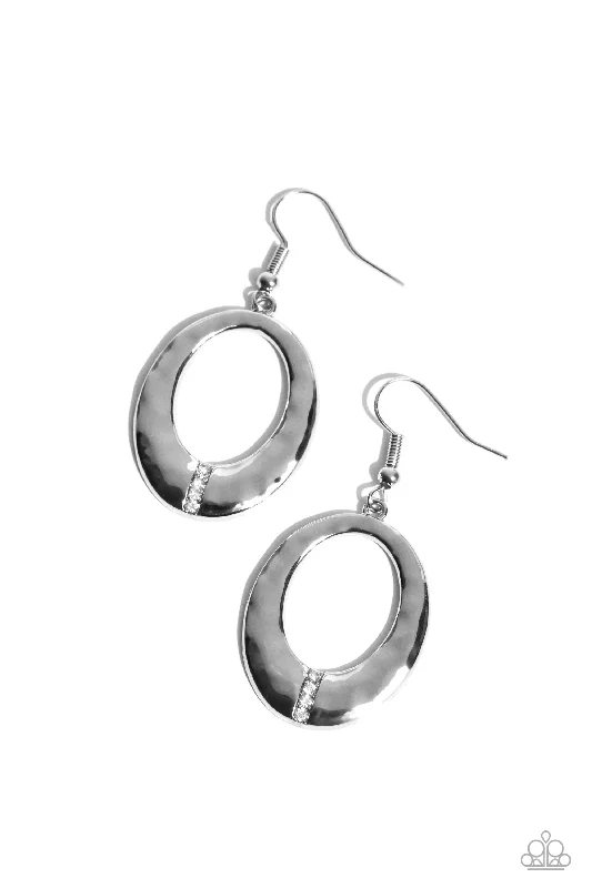 women’s personalized earrings -Center Stage Classic - White