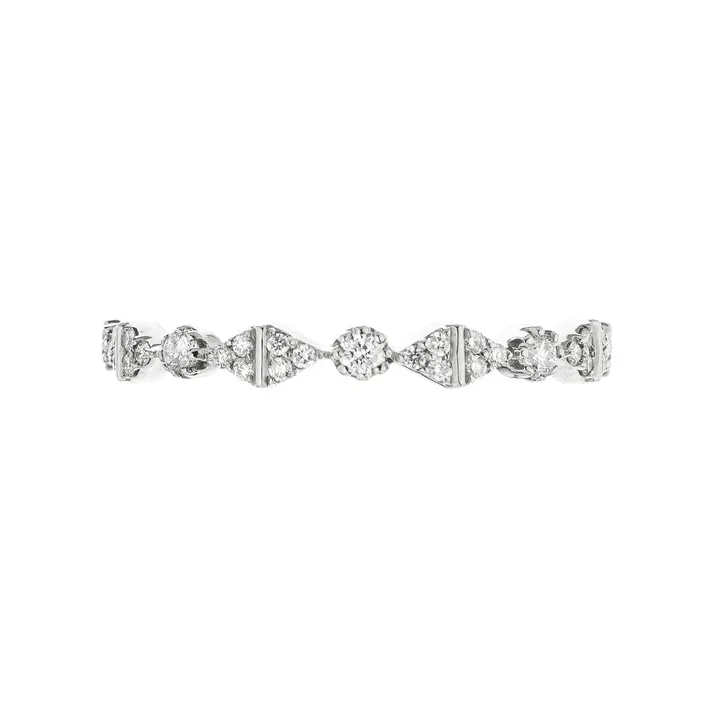 women’s timeless engagement rings -18K White Rosée Diamond Ring