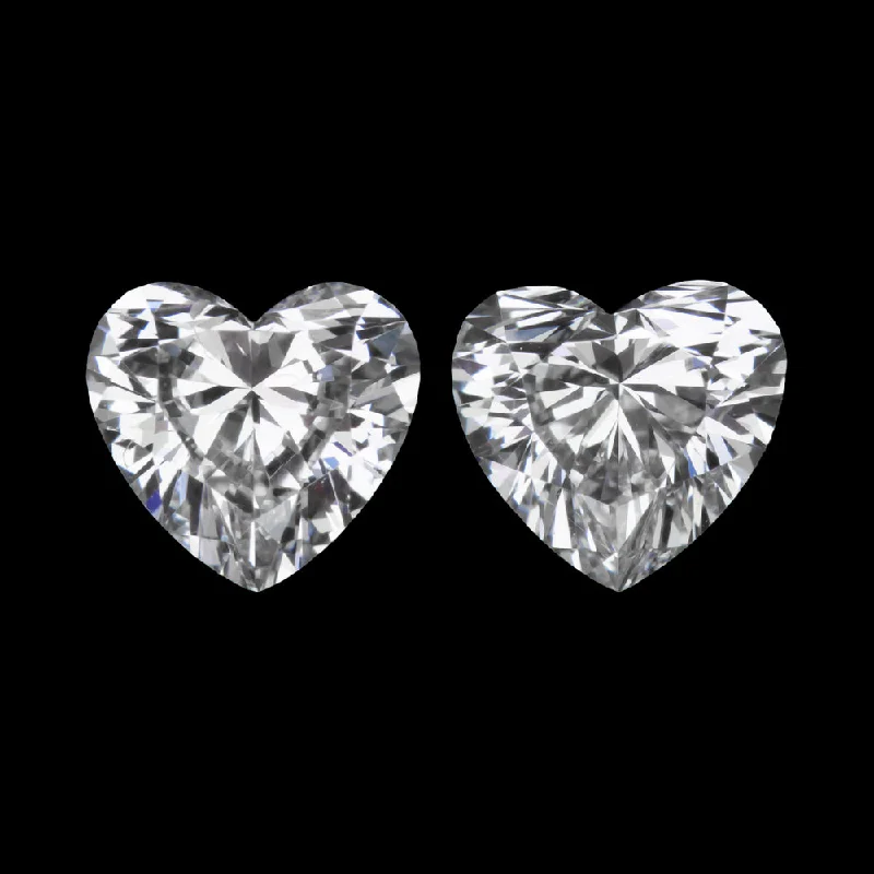 women’s multi-stone rings -0.44ct HEART SHAPE DIAMOND STUD EARRINGS GIA CERTIFIED E VVS2 PAIR NATURAL 1/2ct