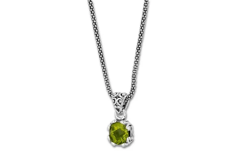 women’s pendant chain necklaces -Glow Necklace- Peridot