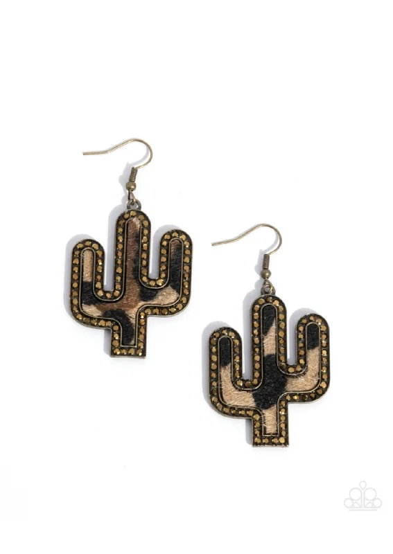 women’s chandelier earrings -Western Worth - Brass Meet Your Match Exclusive