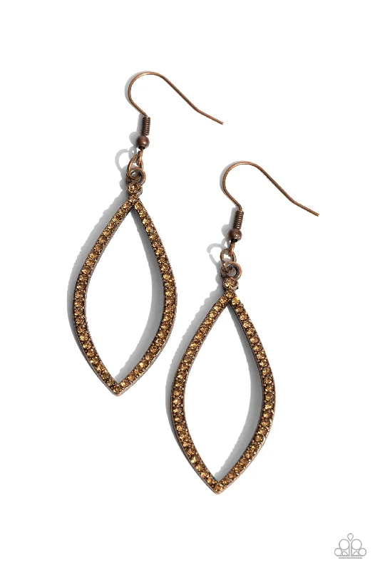 women’s geometric hoop earrings -Twinkly Treat - Copper