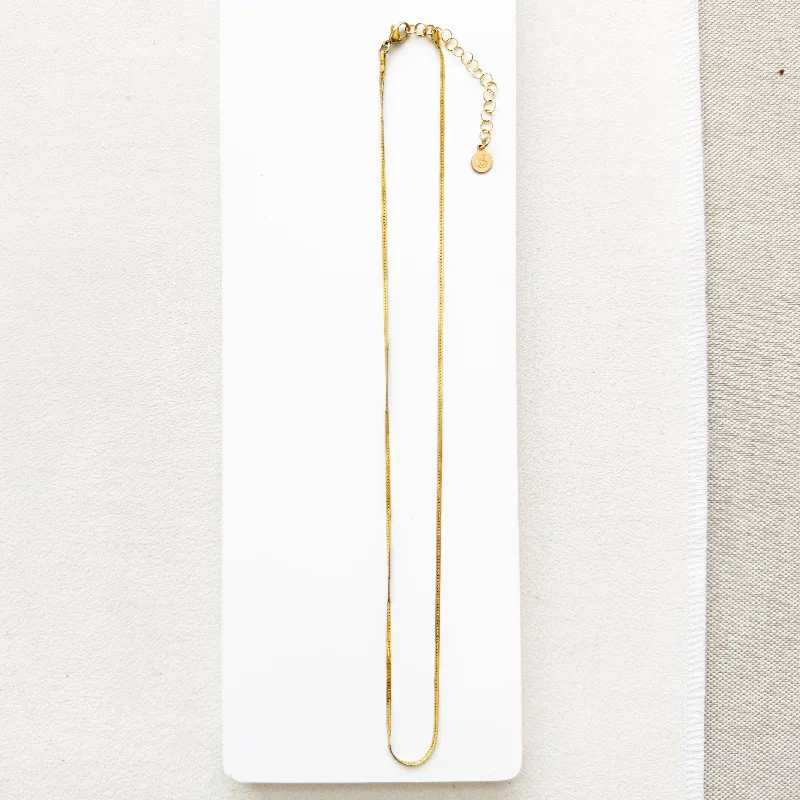 women’s multi-layer necklaces -Herringbone Essential Chain