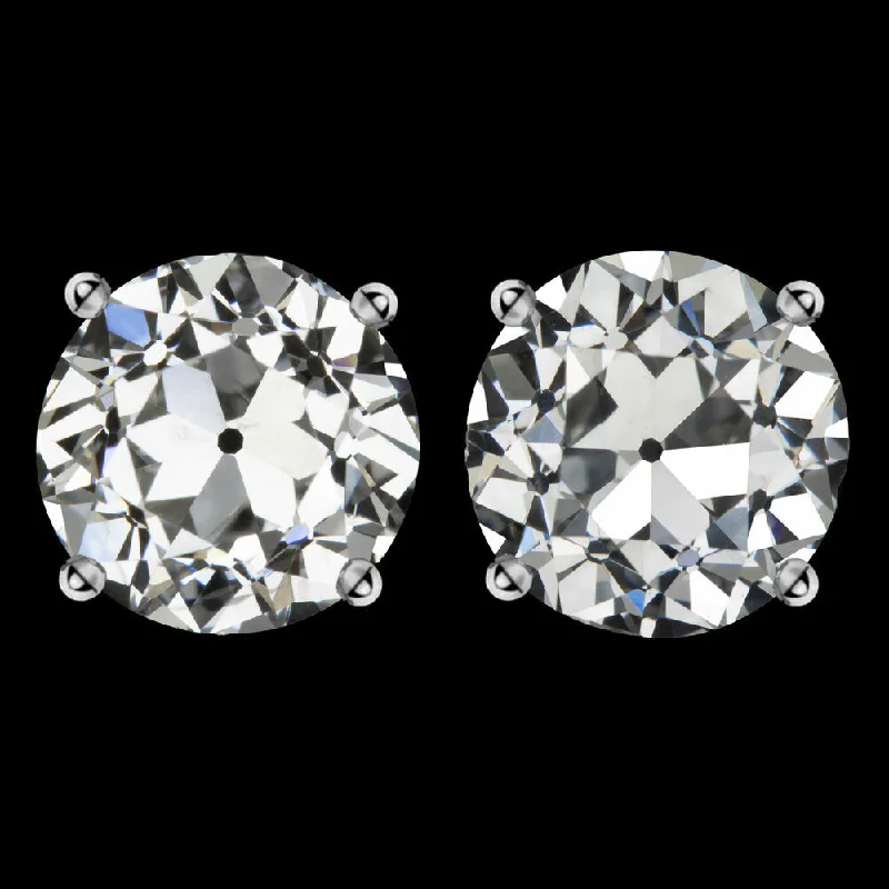 women’s diamond cocktail rings -2ct OLD EUROPEAN CUT DIAMOND STUD EARRINGS GIA CERTIFIED VINTAGE E-F SI2 PAIR