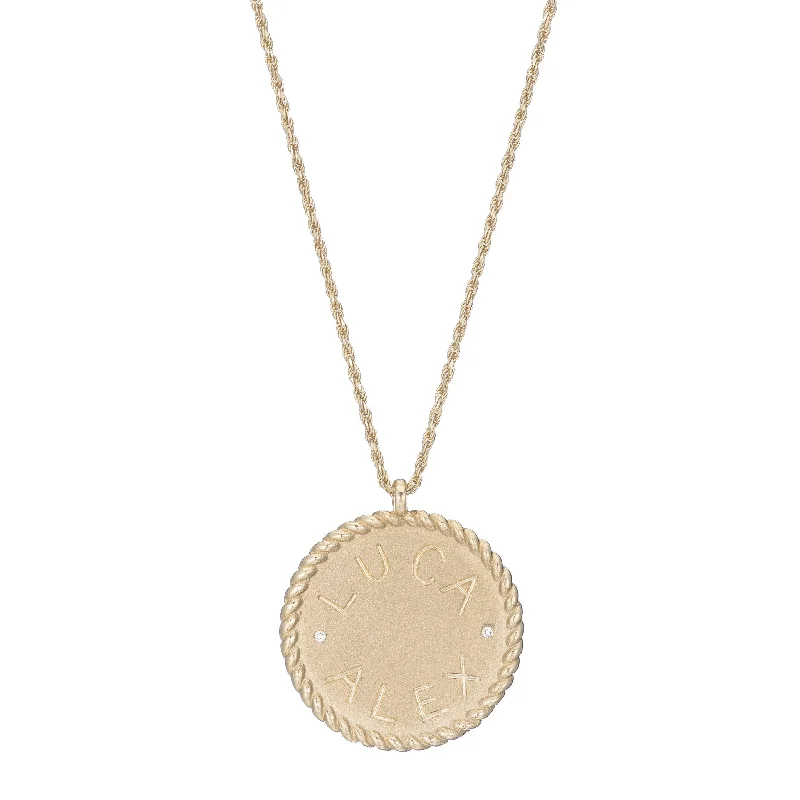 women’s rose gold necklaces -Imperial Disc Pendant Necklace