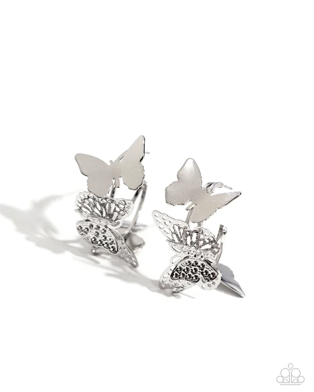 women’s diamond earrings -No WINGS Attached - Silver