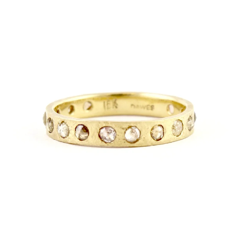 women’s affordable solitaire engagement rings -Hewn Eternity Opaque Diamond Band by Dawes Design