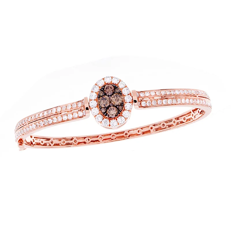 gemstone charm bracelets -Ladies Diamond Reversable Bangle