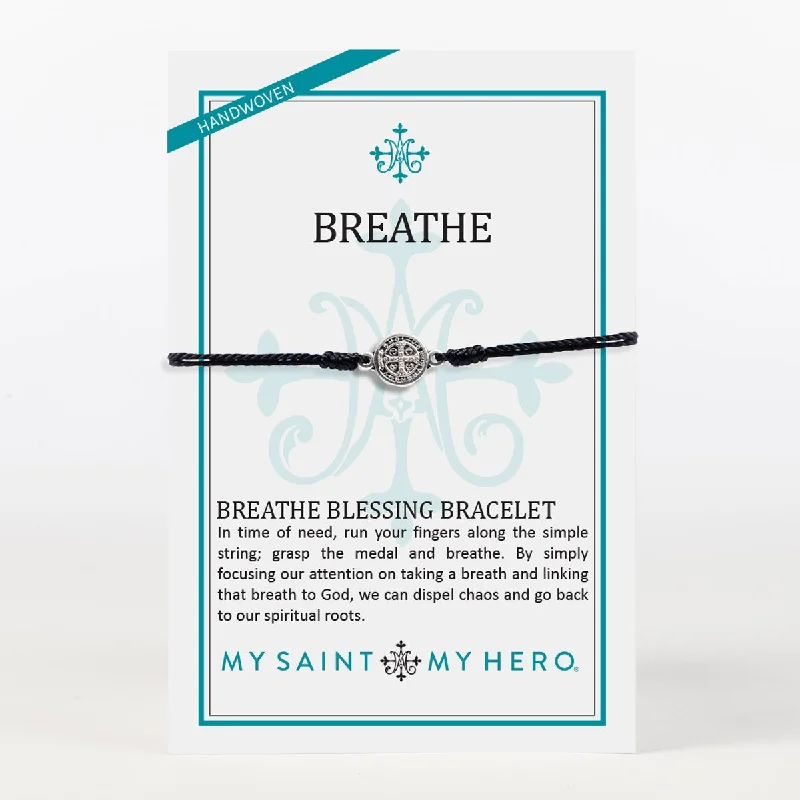 trendy bangles for women -Breathe Blessing Bracelet - Silver