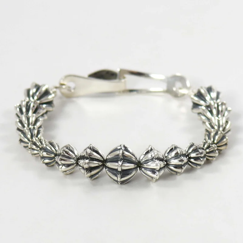 women’s matching bangles -Fluted Bead Bracelet