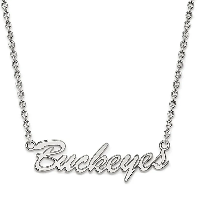 women’s double-strand necklaces -Ohio State University Buckeyes Sterling Silver Necklace Officially Licensed