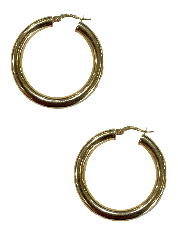 women’s personalized earrings -XL 10K Gold Hoops