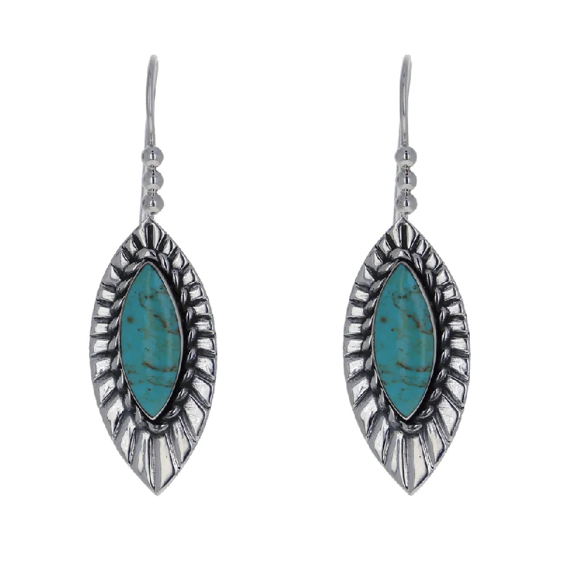 women’s mixed metal earrings -Aztec Turquoise Earrings