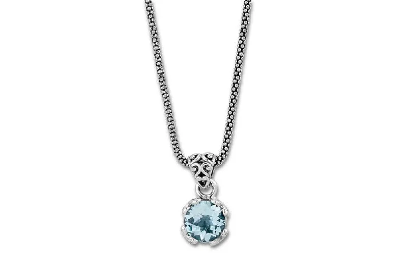 women’s multi-stone necklaces -Glow Necklace- Blue Topaz