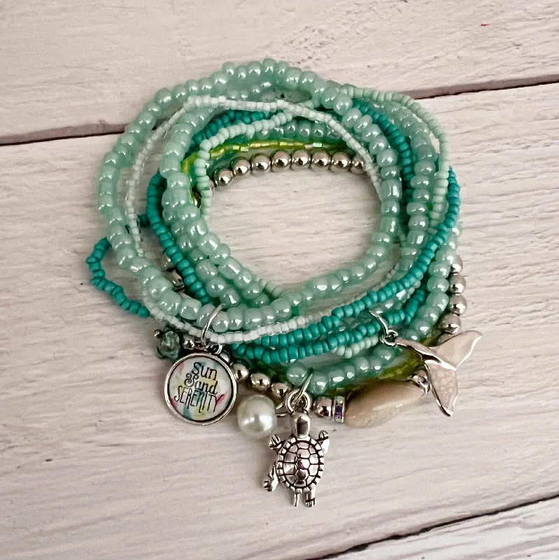 luxury bracelets for women -Sea Sand Serenity Bracelet Set