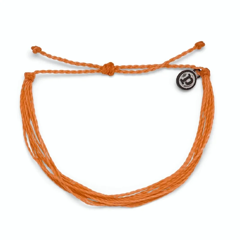 chic bracelets for women -PuraVida Bright Solid Bracelet, Orange