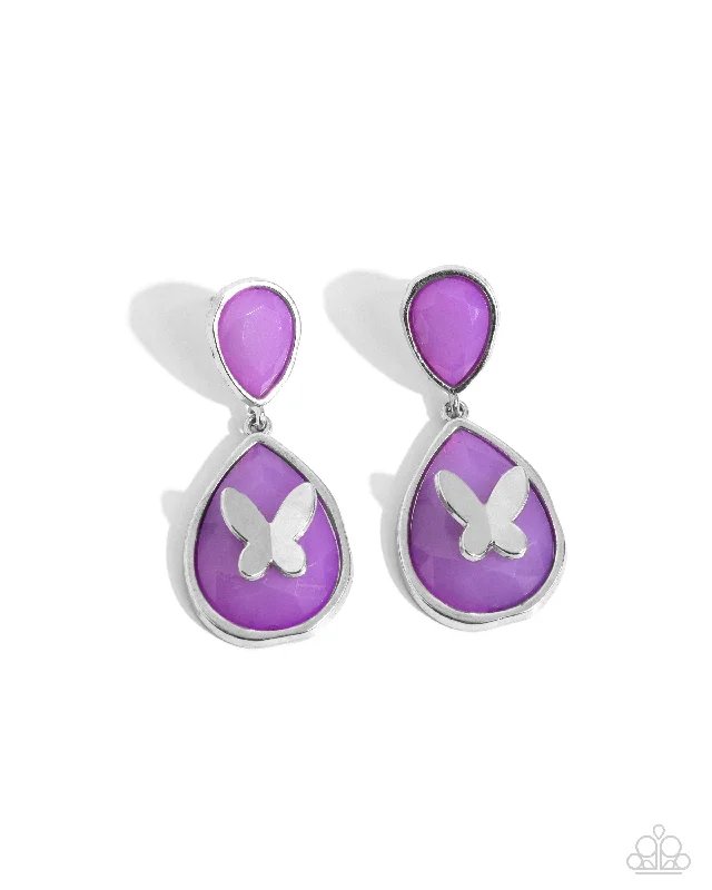 women’s bold stud earrings -BRIGHT This Sway - Purple