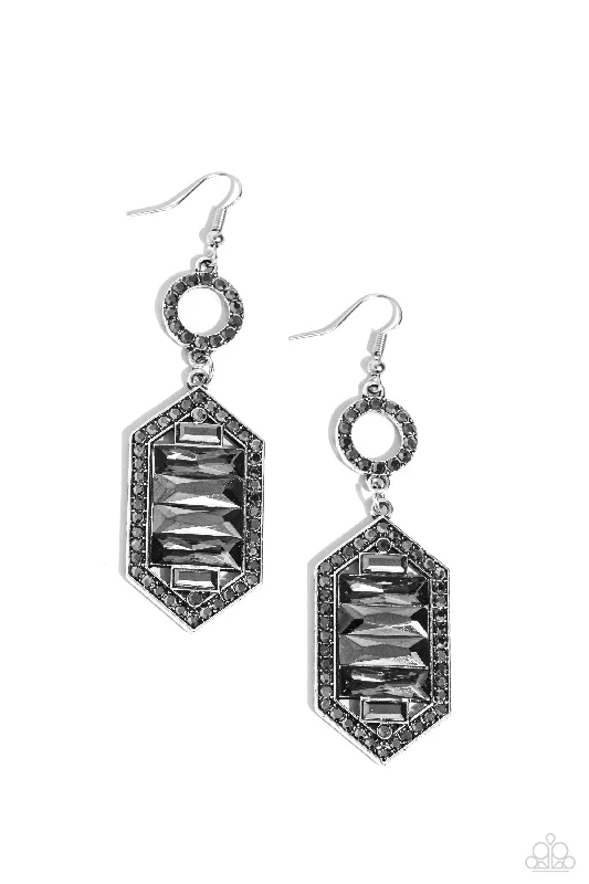 women’s pearl dangling earrings -Combustible Craving - Silver