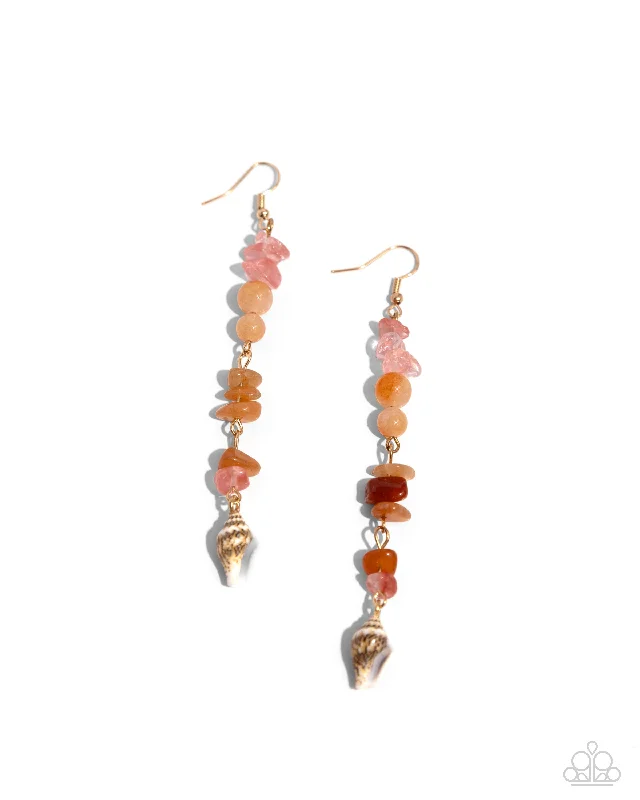 women’s luxury hoop earrings -Game of STONES - Orange