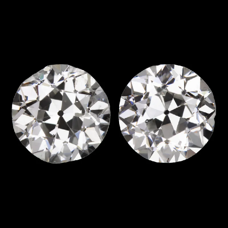 women’s platinum rings -1.07ct OLD EUROPEAN CUT DIAMOND STUD EARRINGS F-G VS2-SI2 PAIR NATURAL 1 CARAT