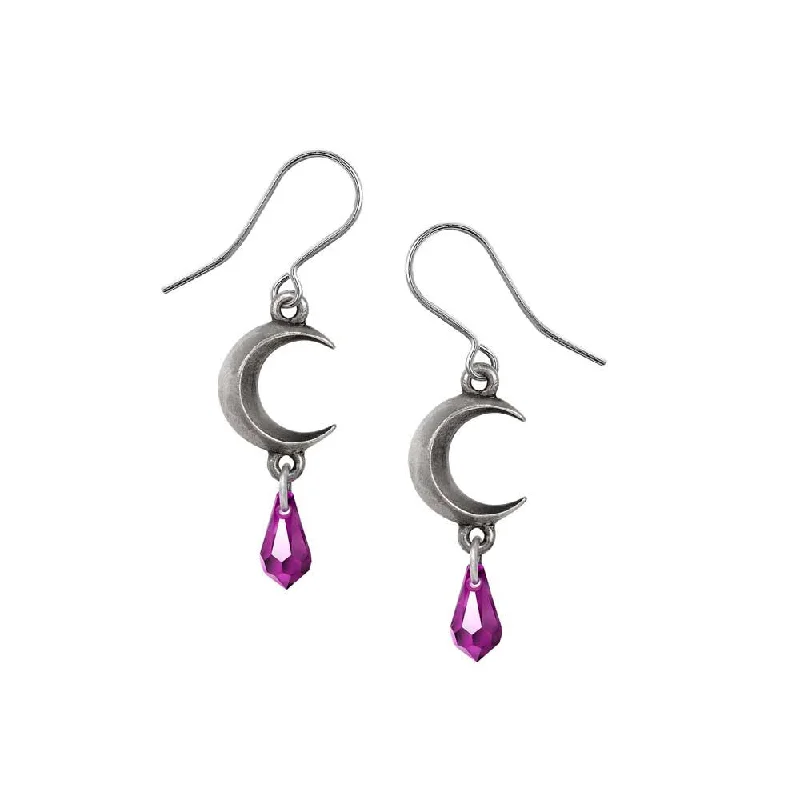 Humanize 363 wordsMoon Crystal Earrings - Purple